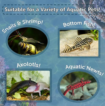 Axolotl Pellet Food 3/16" Soft Moist Sinking Pellets for Juvenile Axolotl Also Shrimp, Snails, Crayfish, Bottom Tropical Fish, Blackworm Pellets Included 6oz Canister - size: 6 Ounce (Pack of 1)