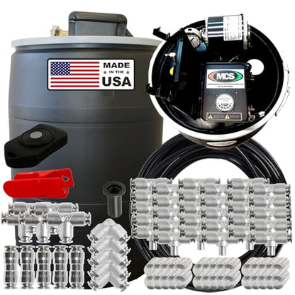 55 Gallon Gold Insect Misting System Kit - for Mosquitos, Flies, Pests, Repairs, Expansion, Tune-up, Backyard, Patio, Barns, Gardens, Greenhouses, Farms, Stables