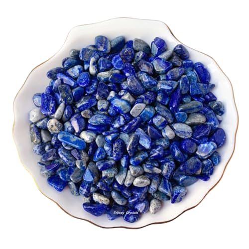 Erliway Lapis Lazuli Crystal Chips Bulk for Vase Filler Craft, 0.5 lb 7-9mm | Natural Crushed Crystal Stone for Spell Jar, Aquarium Gravel, Reiki Healing Meditation, Jewelry Making, Resin Art, Home Décor - color: Lapis Lazuli