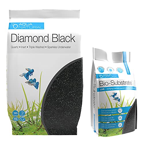Aqua Natural Bio Substrate and Dry Substrate Kit, Diamond Black | BIOKIT004, For New and Existing Aquariums - color: Diamond Black