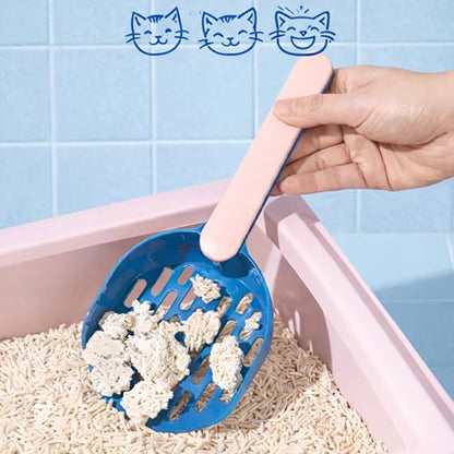Cat Litter Scoop Sifter, Lightweight & Durable Scooper – Compact Modern Colorful Design for Clumping, Pellet & Clay Litter