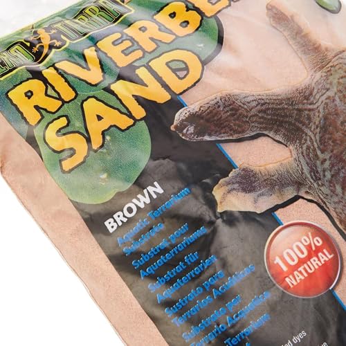 Exo Terra Riverbed Sand, 10-Pounds | Real Riverbed Sand with No Added Dyes or Chemicals - size: 10-Pound