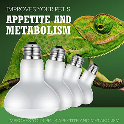 Tarpop 8 Pcs 100w Reptile Heat Lamp Bulb, Reptile Basking Heat Light Bulb Uva Daylight for Bearded Dragon, Amphibian, Turtle, Lizard, Chicken - style: 100w