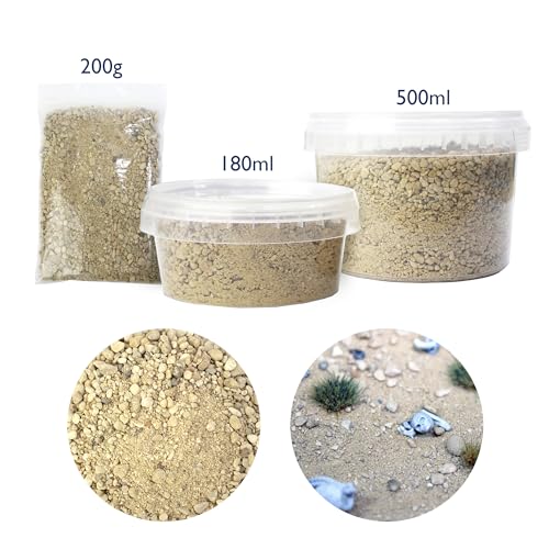 WWS War World Scenics WWScenics Army Coarse Sand | 200g Bag | Wargame Scenery & Basing Material - size: 109 ml (200 g)