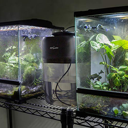 REPTI ZOO 10L Reptile Mister Fogger Terrariums Humidifier Extremly High Pressure Silent Pump Fog Machine Misting Rainforest Sprayer System Tank with 4PCS Nozzles for a Variety of Reptiles/Amphibians