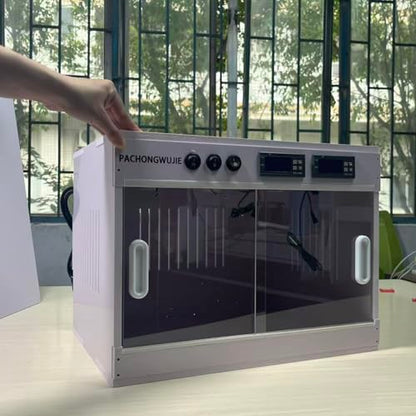 40 * 30CM PVC Reptile Breeding Cage with Heating Lamp Smart Lizard Reptile Enclosure Snake Breeding System Rack with Thermostat Automatic Temperature Control Digital Thermostat Reptile Cabinet - size: 40*30*30CM / 15.7*11.8*11.8 IN