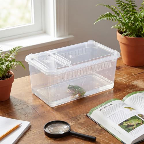 Irenare 20 Pcs Reptile Breeding Box Plastic Spider Enclosure Tarantula Feeding Box for Small Reptile Acrylic Carrier for Mantises, Hermit Crabs, Snails and Small Pet(7.48 x 4.92 x 2.95 Inch, Standard) - size: 7.48 x 4.92 x 2.95 Inch, style: Standard