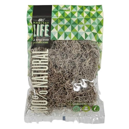 Spanish Moss for Terrarium Habitats, Small 1-Pack | Preserved Moss for Reptiles, Amphibians & Invertebrates Terrariums, Humidity Control, Soft, Dye-Free, Family Owned, USA Made - size: Small 1-pack, style: Spanish Moss