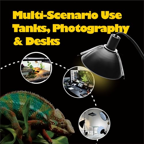 Upgraded Mounting Spring Clips for Reptile Habitat Lighting Domes (2 Pack) - Universal Terrarium Lid Clamps, Secure Heat Lamp Dome Lock Stainless Steel Material - size: 2Pack