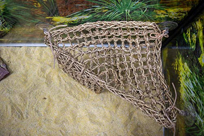 Penn-Plax Reptology Lizard Lounger Corner Triangle with Ladder– 100% Natural Seagrass Fiber – Great for Bearded Dragons, Anoles, Geckos, and Other Reptiles – Large - size: Large