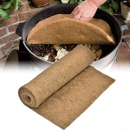 Coco Coir Liner 60x60cm Natural Coconut Fiber Mat for Flower Baskets Planters Garden Decoration Reptile Carpet Pets Pad Brown Single Pack Lasting Quality