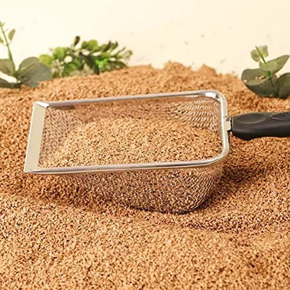 Reptiles Sand Scooper Stainless Steel Fine Mesh Reptiles Terrarium Substrates Litter Sand Substrates Scooper