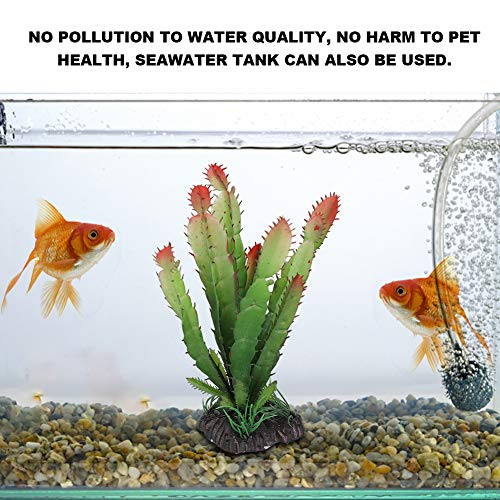 GLOGLOW Terrarium Plant, 5x5.5x15cm | Plastic Artificial Plant for Vivarium, 83g Weight, 5x5.5x15cm, For Tortoises Lizards and Desert Reptile Habitats