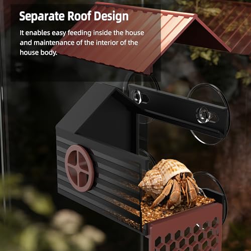Hermit Crab Accessories | Hermit Crab Climbing Toys with Climbing Wall | Multi-Functional Hermit Crab Hideaway & Foraging Cave with Ladder | Hermit Crab Cage Decorations