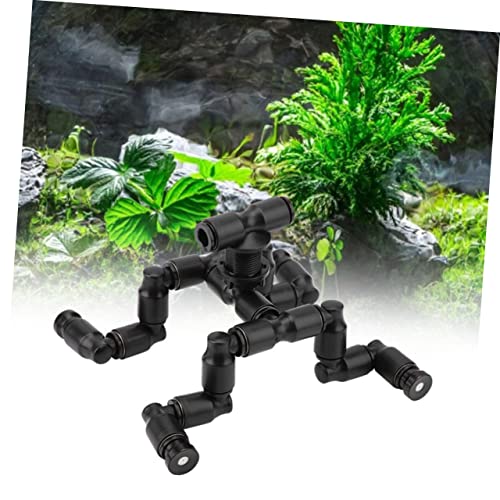 FRCOLOR 2sets Adjustable Sprayers for Reptiles Black Pet Cooling Nozzle for Terrarium Humidity Rotatable Mist System Animal Supplies