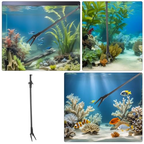 3Pcs Fish Tank Tweezers: Long Aquarium Tweezers 19.7inch - Aquarium Grabber Tool - Reptile Feeding Tongs - Aquascaping Tong Clamps for Coral Plant