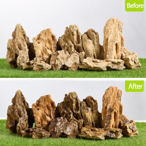 Natural Dragon Stones 10lb,Aquarium Aquascaping Rocks（2-8 inch） | Aquascaping Stone for Fish Tank,Terrariums,Paludariums, Reptile Enclosures & Gardens,Landscaping Rocks - color: Dragon Stone, size: 10Lb (2-8 inch)
