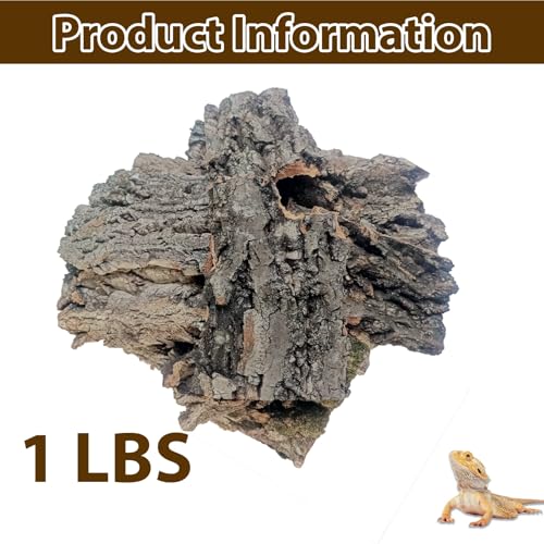 Reptiles Cork Bark Bits Substrate,1 LB Terrarium Bark Bedding Bulk for Geckos Snake Isopods Bearded Dragon Spiders Lizard Tarantula Hermit Crabs - size: 【1.0 LB】