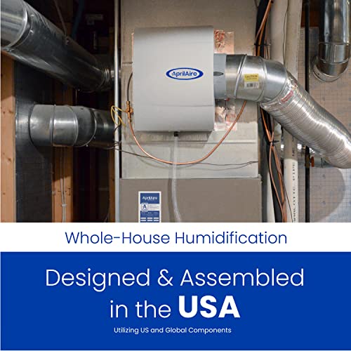 AprilAire 400M 17-gal. Whole-House Evaporative Humidifier with Manual Control for up to 5,000 sq. ft. + AprilAire Model 5843 Humidifier Installation Kit - style: Humidifier + Install Kit
