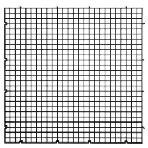 4PCS Fish Tank Dividers Lid, Aquarium Grid Bottom Isolation Tray Board, Plastic Egg Crate - color: Black, size: 4PCS