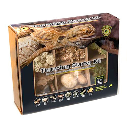 Galápagos (05351) Arid Environment Terrarium Kit Ideal for Reptiles, Amphibians, & Small Critters, 4.5 QT Box, Natural