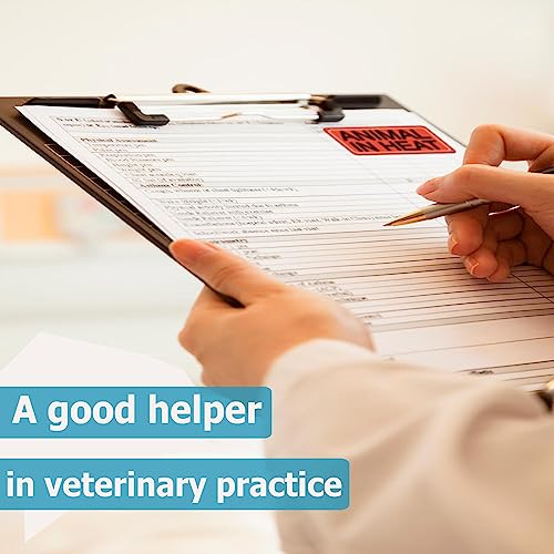 500 Pcs Animal in Heat Veterinary Practice Stickers 1x 2 Inch | Medication Instruction Labels for Animal Hospital Clinic Pharmacies Shelters Breeders Pet Care or Party Rave