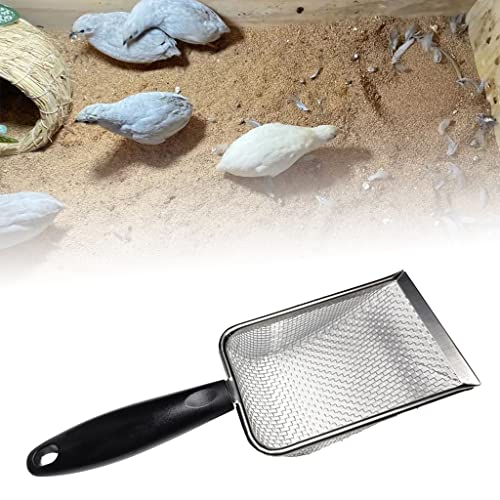 Reptile Stainless Steel Sand Scoops Metal Shovel Sifter Fine Mesh Terrarium Substrate Cleaner Corner Sifter Cleaner