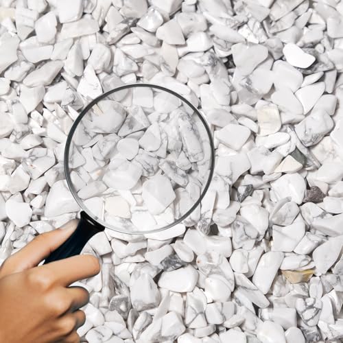 Howlite Chips Bulk 1lb, 1200+ Pieces, 5-8mm Natural Gemstones - color: Howlite, size: 1LB