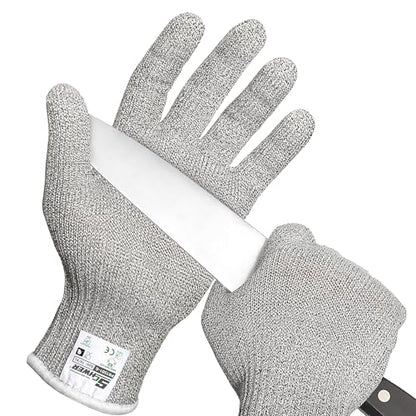 Schwer SlicePro ANSI A9 Cut Resistant Gloves, Food Grade, PR1501-G, XL | Non PFAS, No Glass Fiber, for Kitchen Food Prep, Mandolin Slicing, Meat Cutting, Oyster Shucking, Fish Fillet Processing - color: Grey-a9, size: X-Large