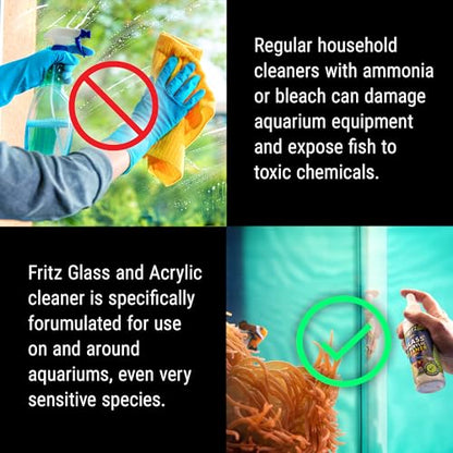 Fritz Aquatics Aquarium Glass & Acrylic Cleaner Spray for a Crystal Clear Tank (8-Ounce)