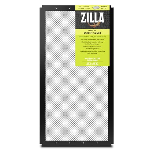 Zilla Reptile Terrarium Covers Fresh Air Screen, 20x10-inch (Pack of 2) - size: 20" x 10" (Pack of 2)