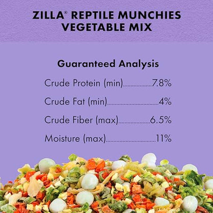 Zilla Reptile Food Munchies Vegetable Mix, 4-Ounce