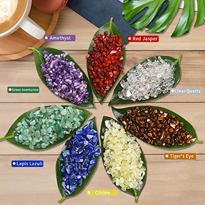 QICQDRAM Green Flourite Crystals Bulk Tumbled Chips Stone Natural 1LB | Small Tumbled Stones Crystal Chips Bulk for Healing Crystals Fish Tank Gravel Vase Filler (405g/14.28oz) - color: Green Flourite