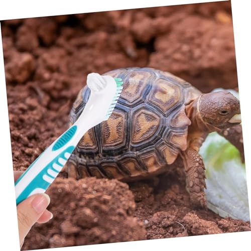 YARNOW 2pcs Turtle Shell Cleaning Brush Easy to Use Double-Sided Design Reptile Brush for Aquarium Accessories - color: Multi