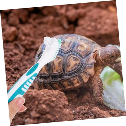 YARNOW 2pcs Turtle Shell Cleaning Brush Easy to Use Double-Sided Design Reptile Brush for Aquarium Accessories - color: Multi