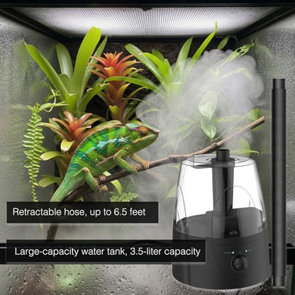MRREPTILE Reptile Fogger Humidifiers Mister, Misting System for Reptiles, Terrarium Fogger Humidifier, 3.5L Large Capacity Reptifogger - size: 3.5L