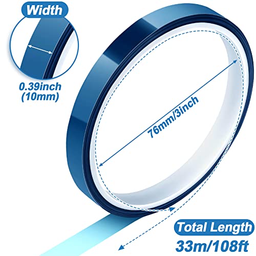 selizo Heat Tape for Heat Press Sublimation, 6 Packs Heat Transfer Tape Heat Resistant High Temperature Adhesive Tape for Dye Sublimation, HTV Craft - color: Blue