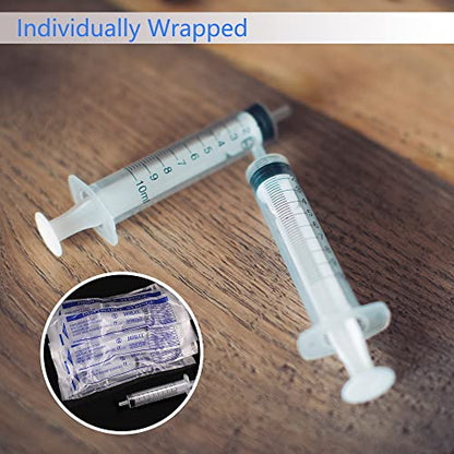 10 Pack 10ml/cc Plastic Syringe Liquid Measuring Syringe Tools
