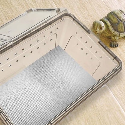 Heating Pad Mat with Advanced Reflective Film Technology Reptile 2pcs Portable Lightweight Heat Mat Silver Thermal Insulation for Frogs and Geckos in Terrarium or Reptile Tank