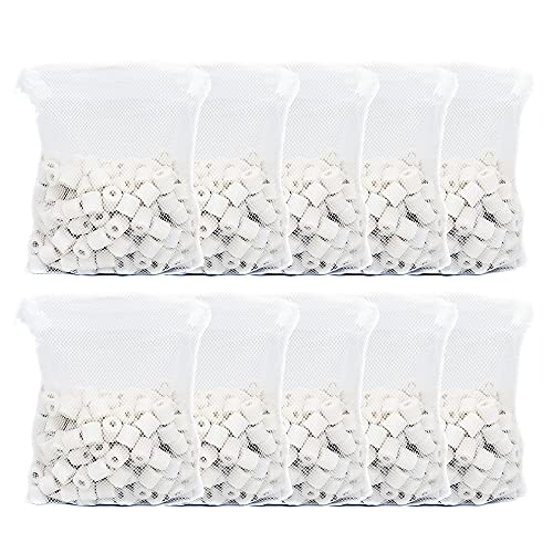 Aquarium Premier Bulk Bio Ceramic Rings Filter Media, 10 lbs | Fresh Water, Sea Water Fish Tank Canister Filter, Koi Fish Pond Reef Filter - size: 10 lbs