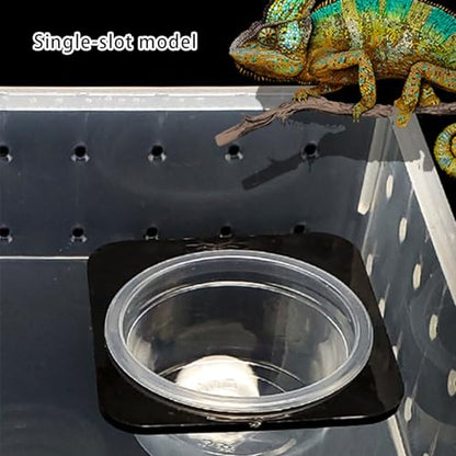 Reptiles Water Feeder Bowl with AntiEscape Design and Suction Base for Secure Placement in Habitats Secure Suction Feeder Bowl - color: Small dining table