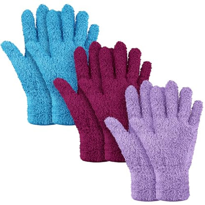 Patelai 3 Pairs Microfiber Dusting Gloves for Plants Leaf, Small | Black, Brown, Dark Brown,Plant Cleaning Gloves, Reusable Washable Gloves,House Furniture Blinds Dusting - color: Black, Brown, Dark Brown, size: Small