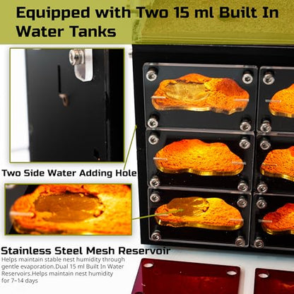 Lumen Series-Hotel with Built-in Lights and Replacement Lights with Water Feeder and Trash Box with Start Kit - size: Hotel