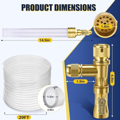 Gravel Vacuum for Aquarium Water Changer Fish Tank Cleaning Tools, Siphon Universal Quick Pump Aquarium Water Changing (30ft) - size: 30ft