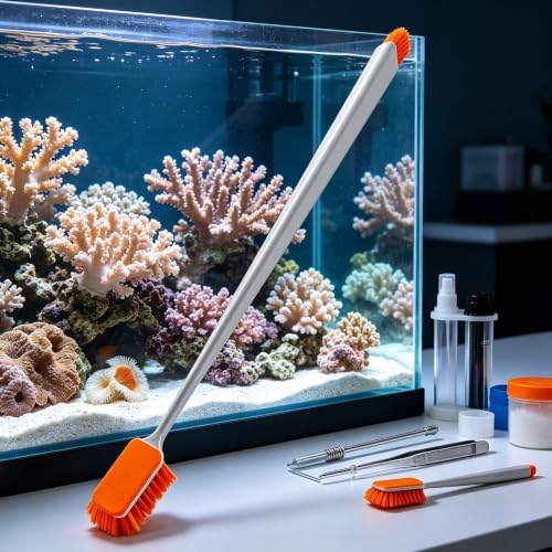 Small Fish Tank Cleaner - Algae Scraper for Glass Aquariums - Aquarium Brush & Scrubber Tool Adapted for Cleaning Glass and Acrylic Aquariums. for Daily use