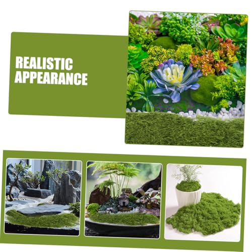 SEWOART 1bag Realistic Fake Moss Faux Filamentous Moss Terrarium Decor Sphagnum for Plants