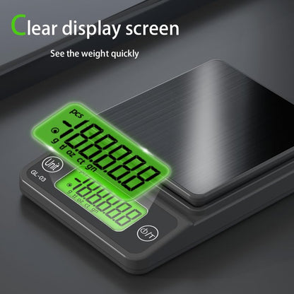 Scale Jazz Digital Pocket Scale, 500g/0.01 Portable Precision Gram Scale Grams and Ounces，Food Scale Jewelry Scale with LCD Display, 5 Units Tare for Powder, Gem, Coffee, Coin, Tea, Weed