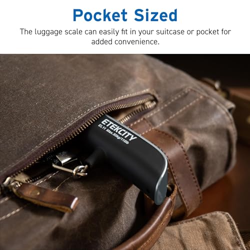 Etekcity Luggage Scale, Digital Suitcase Weight Scale for Travel, 110 lb | Travel Essentials, Air Travel, Suitcase, Hanging Hook, Rubber Grip, Battery Included, Easy-to-Read Display - color: Charcoal Gray