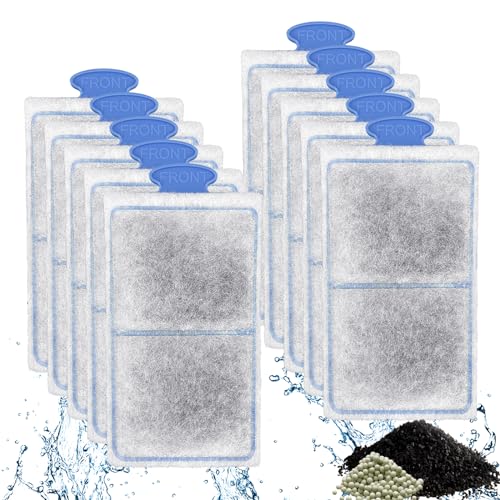 driamor 10 Pack PF-S Fish Tank Filter Cartridges Compatible with PF10 Power Filters Small Fish Tank Filters Cartridge Thickened Cotton with Zeolite Aquarium Filter Cartridge Replacement - size: 10 Pack