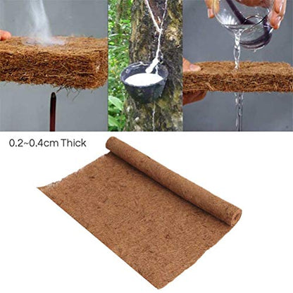 Coconut Fiber Terrarium Mat Absorbent Reptile Carpet for Turtles Lizards with Washable Substrate (Brown)
